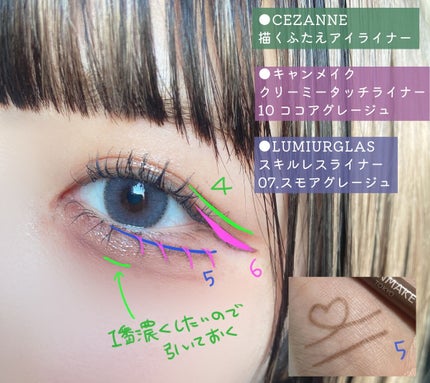 クリーミータッチライナー/キャンメイク/ジェルアイライナーを使ったクチコミ(4枚目)