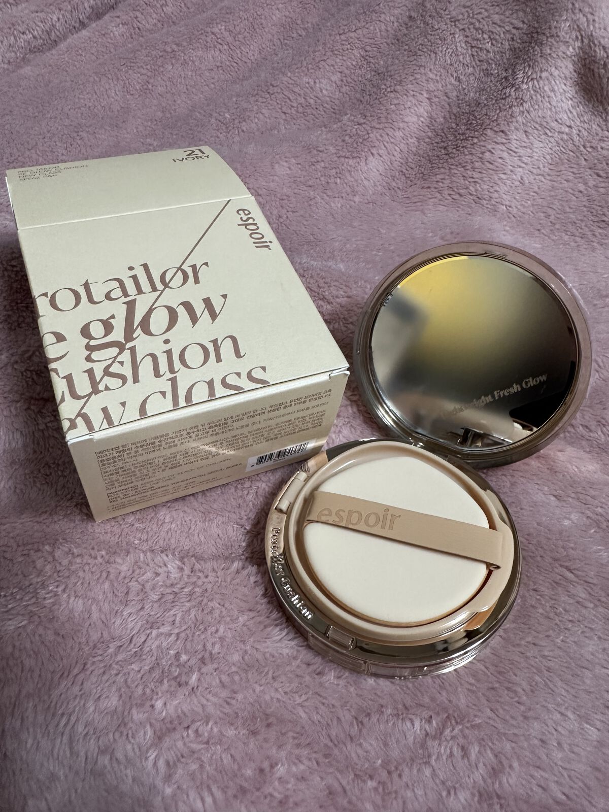 プロテーラービーグロウクッション ニュークラス 21 アイボリー/espoir/クッションファンデーションを使ったクチコミ（1枚目）