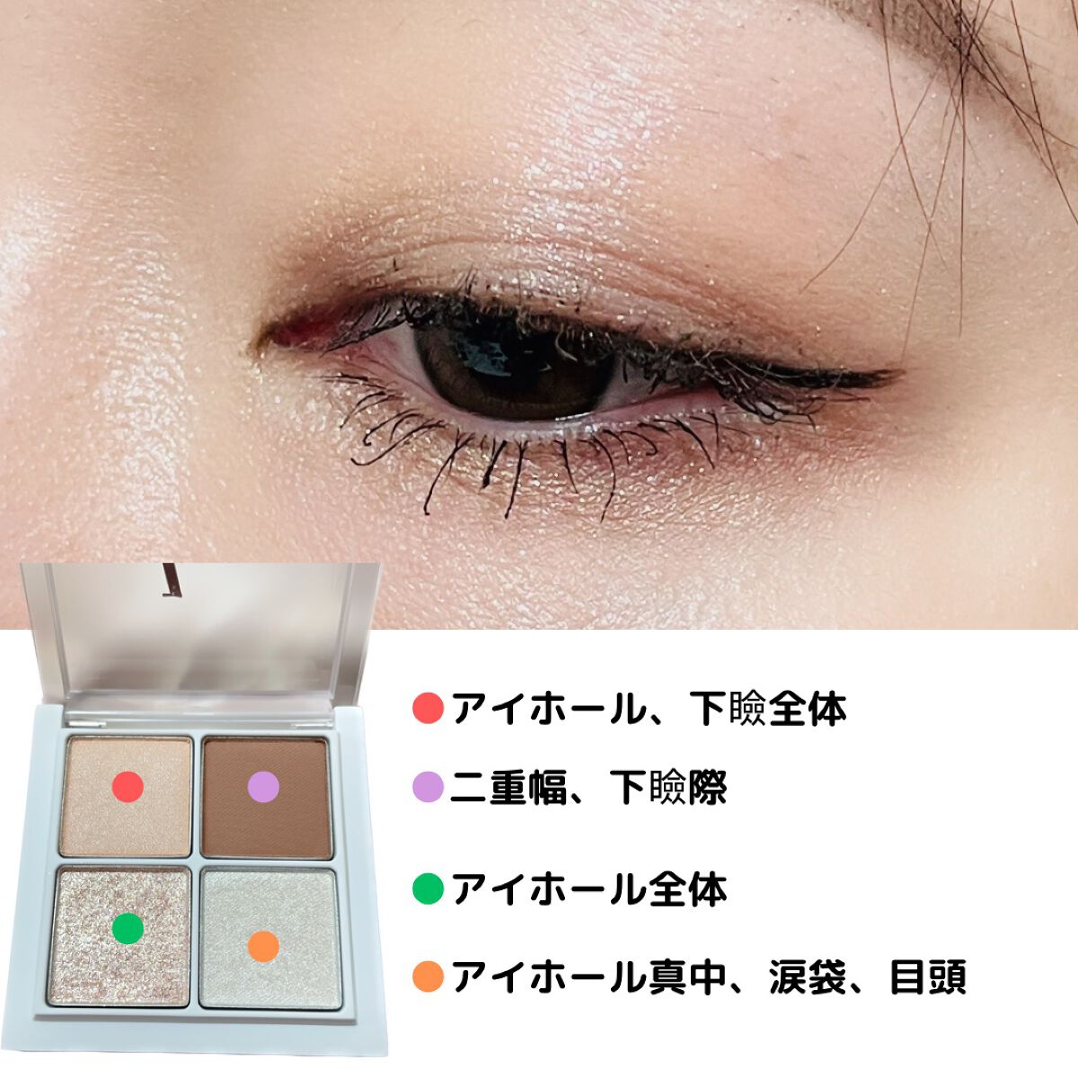 THE アイパレR/b idol/アイシャドウパレットを使ったクチコミ(4枚目)