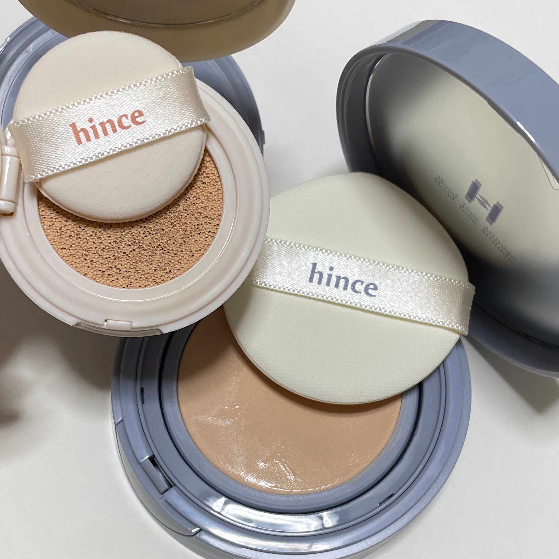 セカンドスキングロウクッション/hince/クッションファンデーションを使ったクチコミ（2枚目）