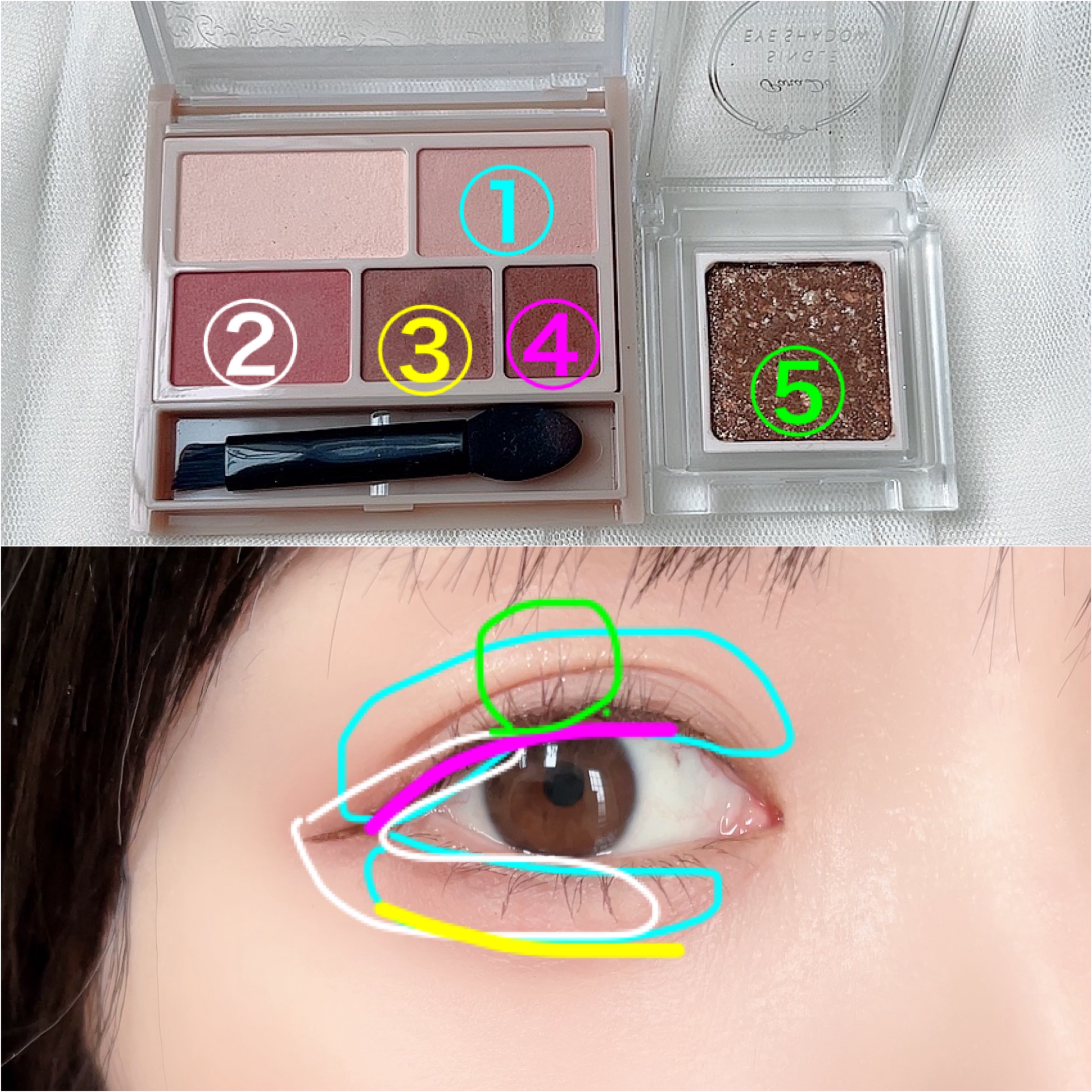 パーフェクトマルチアイズ/キャンメイク/アイシャドウパレットを使ったクチコミ（3枚目）