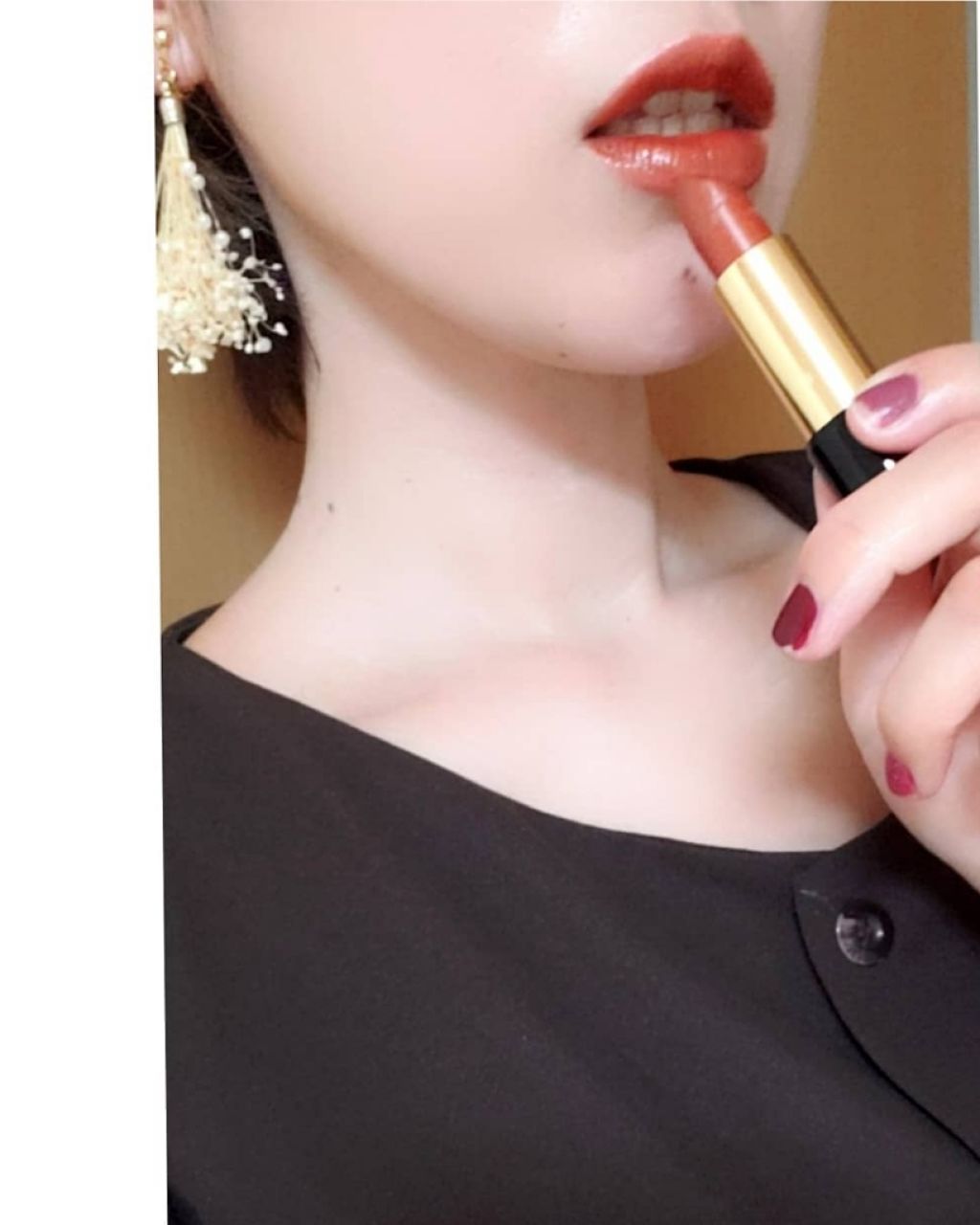 ラプソリュ ルージュ C76 ブラン セピア/LANCOME/口紅を使ったクチコミ（2枚目）