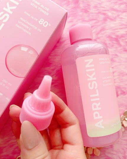 ピンクアロエビタトナー/APRILSKIN/化粧水を使ったクチコミ(6枚目)