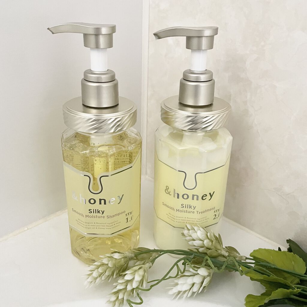 シルキー　スムースモイスチャー　シャンプー　1.0/ヘアトリートメント　2.0/&honey/市販シャンプーを使ったクチコミ（1枚目）