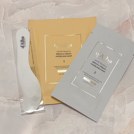 WHITE TRUFFLE SERUM & CREAM MODELING MASK/ダルバ/その他スキンケアを使ったクチコミ(2枚目)