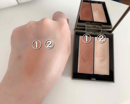 THREE シマリング グロー デュオ/THREE/クリームハイライトを使ったクチコミ(3枚目)