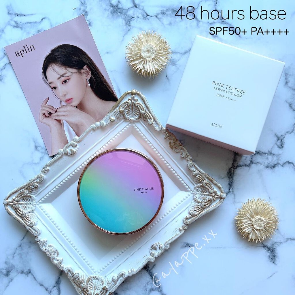 ピンクティーツリーカバークッション/APLIN/クッションファンデーションを使ったクチコミ（2枚目）