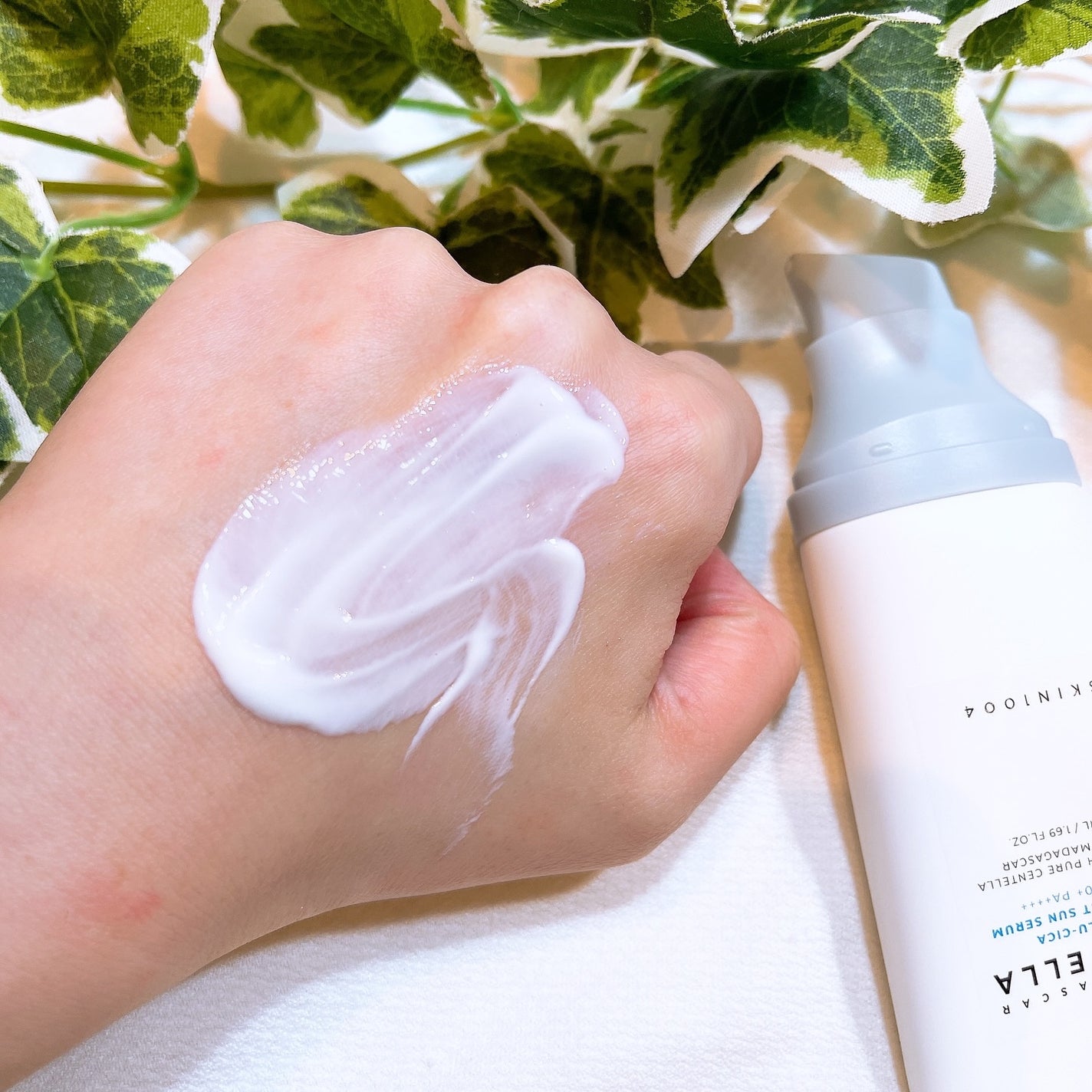 ヒアルーシカ ウォーターフィット サンセラム/SKIN1004/日焼け止めローションを使ったクチコミ(4枚目)