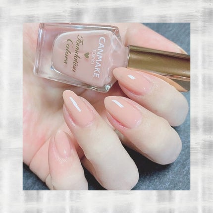 ファンデーションカラーズ 05 ピンクベージュ/キャンメイク/マニキュアを使ったクチコミ(2枚目)