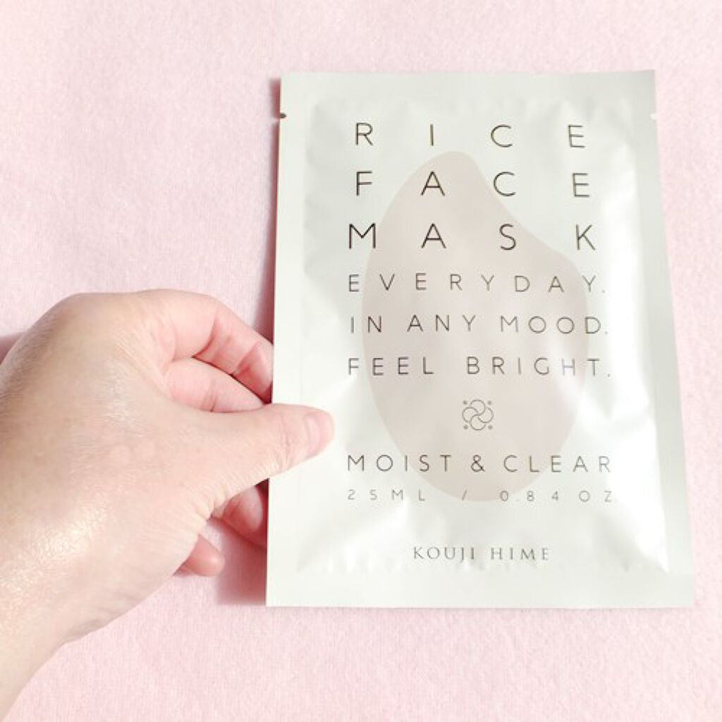 RICE FACE MASKライスバリアフェイスマスク MOISTCLEAR/KOUJIHIME/シートマスク・パックを使ったクチコミ（2枚目）