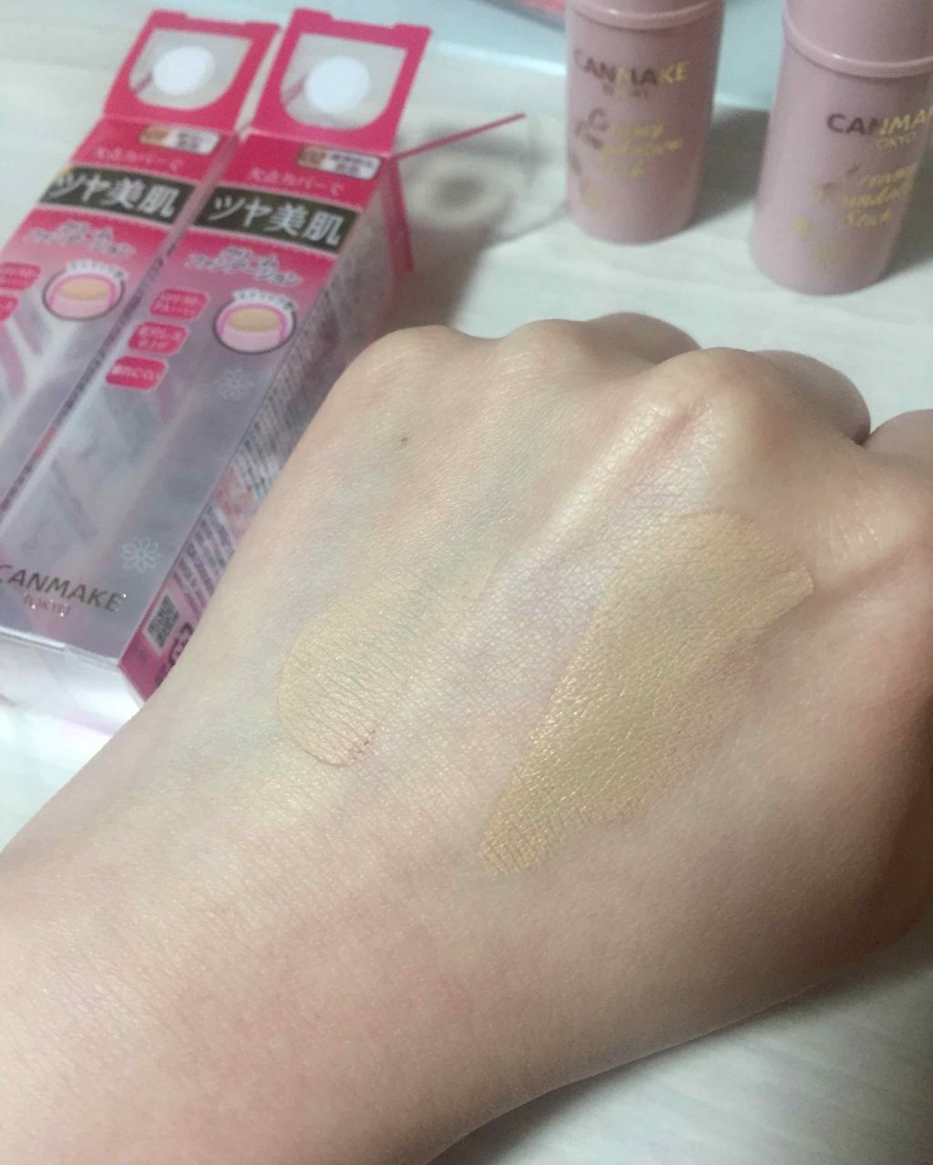 クリーミーファンデーションスティック/キャンメイク/その他ファンデーションを使ったクチコミ（2枚目）
