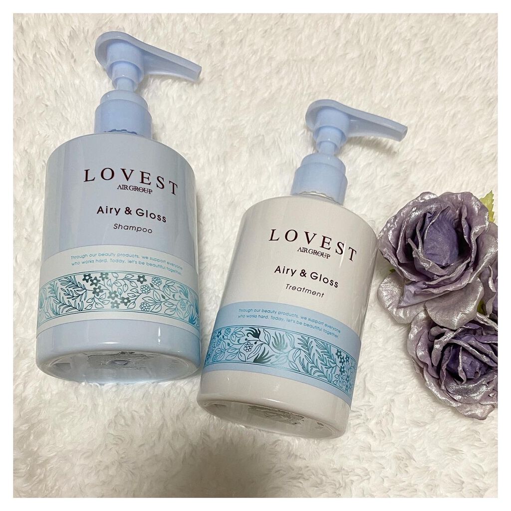 エアリーアンドグロス シャンプー／トリートメント /LOVEST by air Salon Quality Hair Care/市販シャンプーを使ったクチコミ（1枚目）
