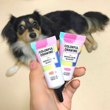 カラフルドローイング ウォーターカラーチーク/ETUDE/リキッドチークを使ったクチコミ(1枚目)
