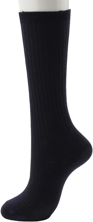 着圧リブハイソックス ネイビー