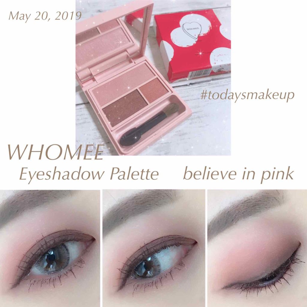 フーミー アイシャドウパレット believe in pink/WHOMEE/アイシャドウパレットを使ったクチコミ（1枚目）