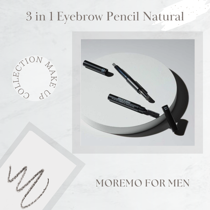 3 in 1 アイブロウ ナチュラルダークグレー /moremo/アイブロウペンシルを使ったクチコミ(3枚目)