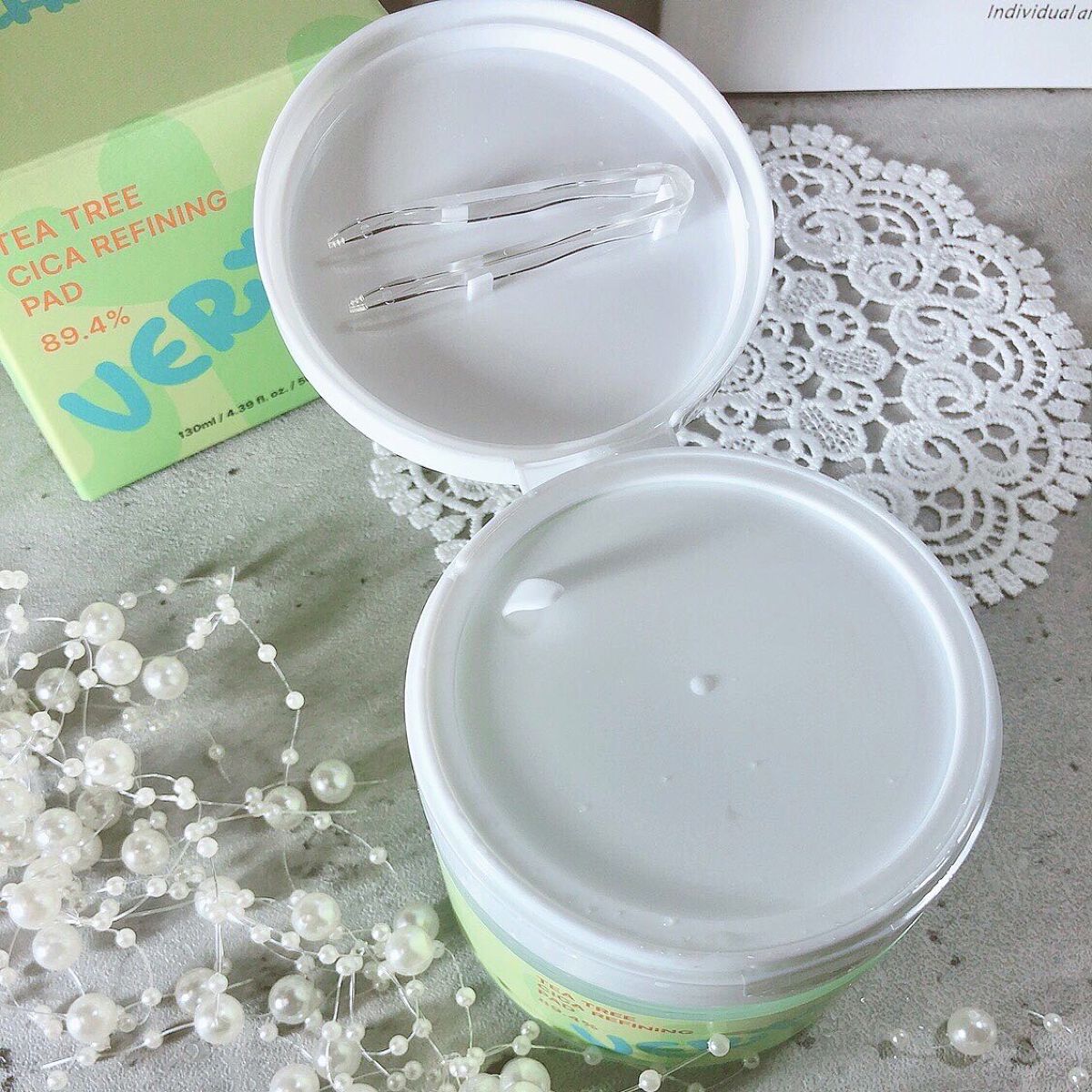 ティーツリー シカ89.4% リファイニングパッド/Vertty/トナーパッドを使ったクチコミ(6枚目)