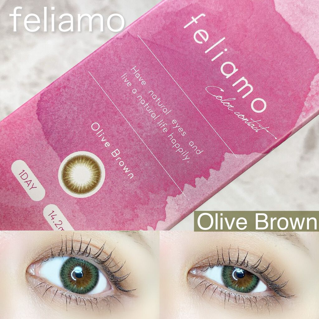 feliamo 1day オリーブブラウン/feliamo/ワンデー（１DAY）カラコンを使ったクチコミ（1枚目）