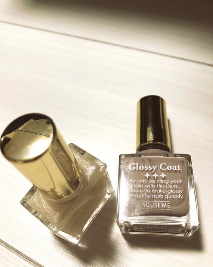 グロッシーコート グレージュ【旧】/スキューズミー/オールインワンネイルを使ったクチコミ(2枚目)