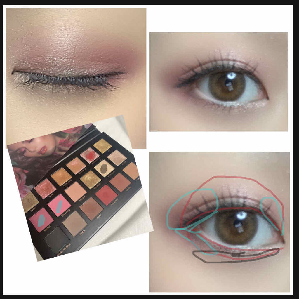 Huda Beauty Huda Beauty Rose Gold Paletteのクチコミ「みなさんマスクメイクの目元はいつもと同じですか？
どうせ目だけしか見えないのなら派手に
目立つ.....」（3枚目）