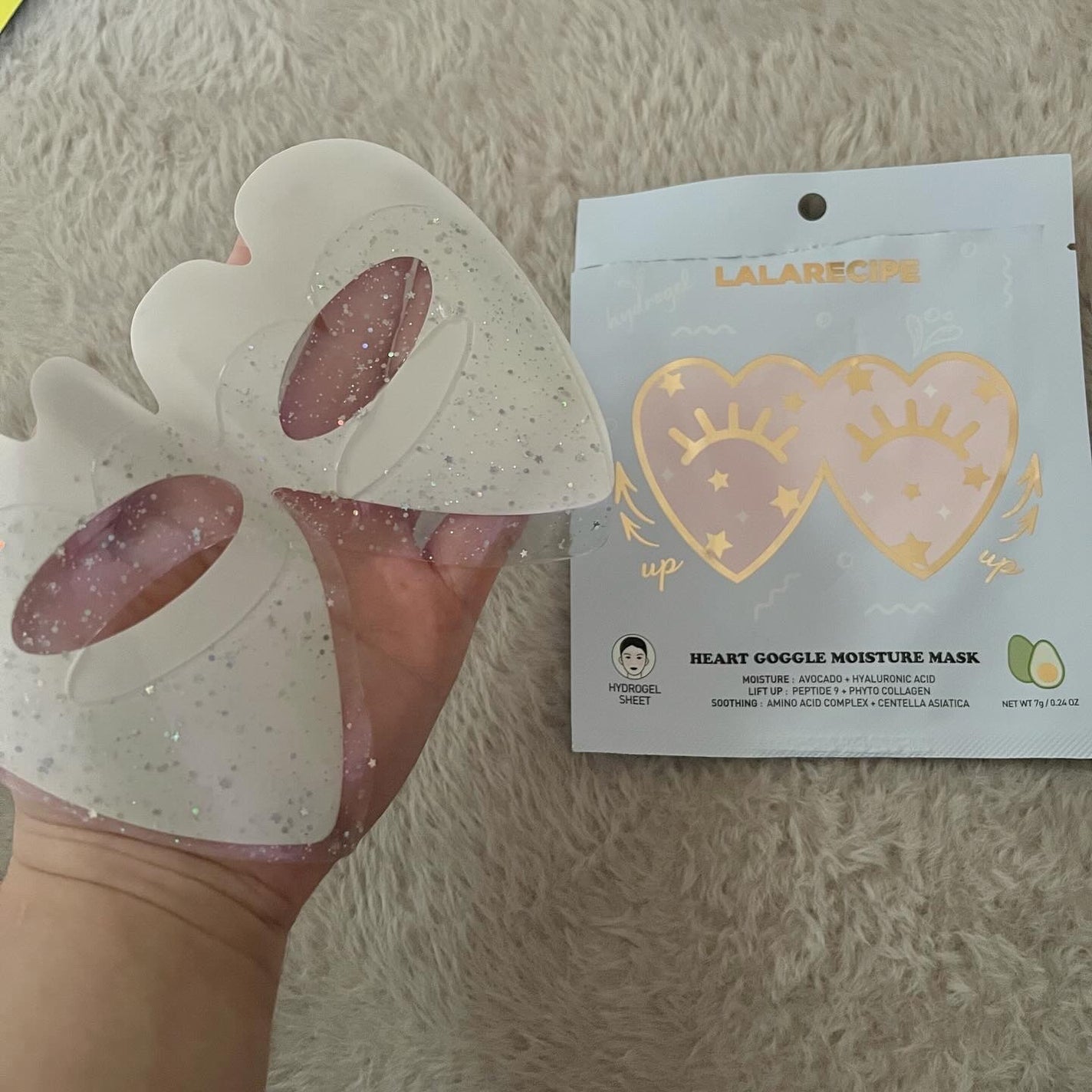 ハートゴーグルマスク/ララレシピ/シートマスク・パックを使ったクチコミ(3枚目)