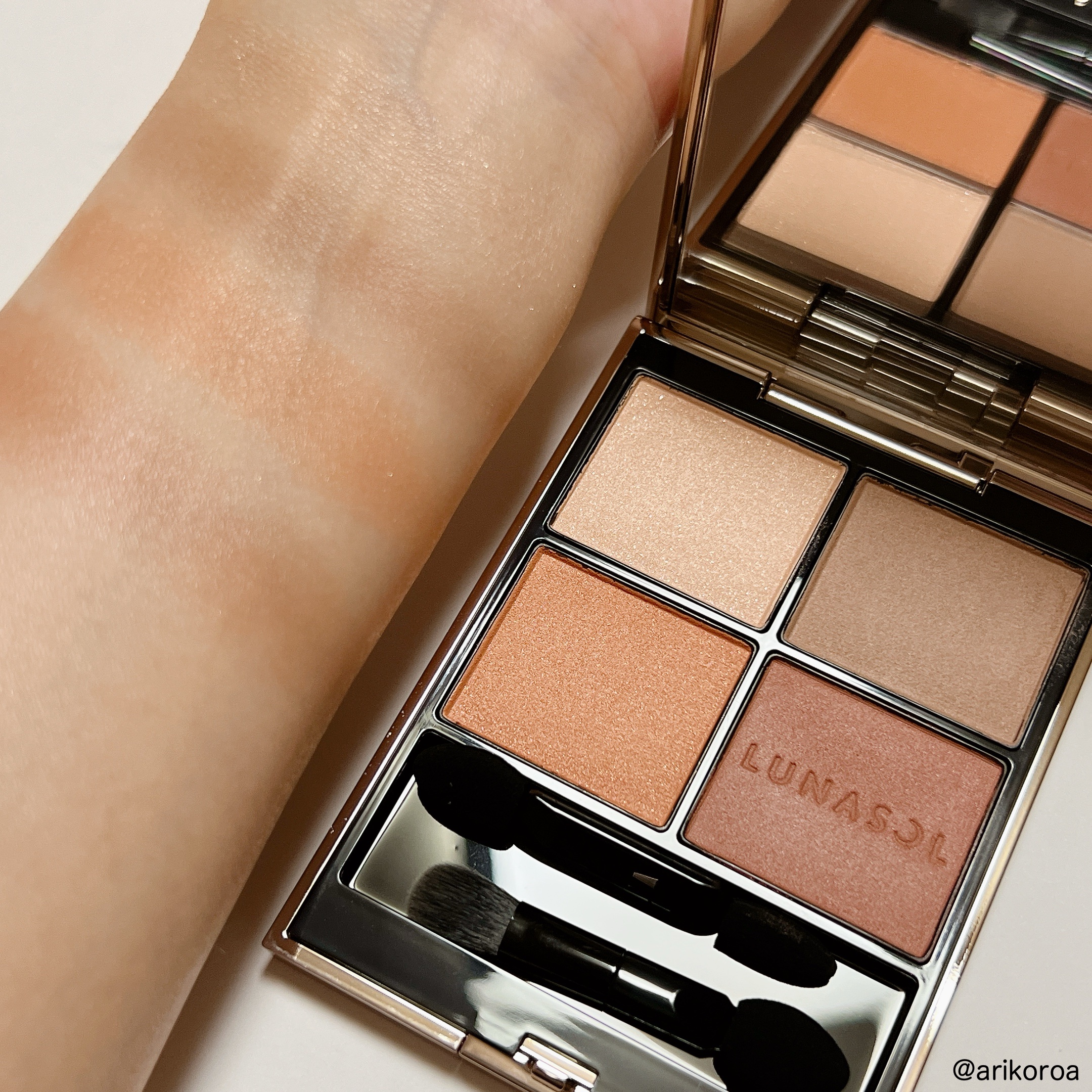 ルナソル アイカラーレーションN 01 Nostalgic Time/LUNASOL/アイシャドウパレットを使ったクチコミ（3枚目）