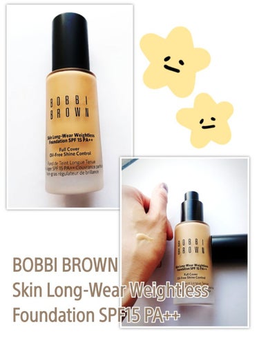 《BOBBI BROWN
Skin Long-wear weightless foundation》
＼崩れ知らずのロングウェアファンデーション／

皮脂吸着、毛穴カバーに優れています。
顔の赤み、にき