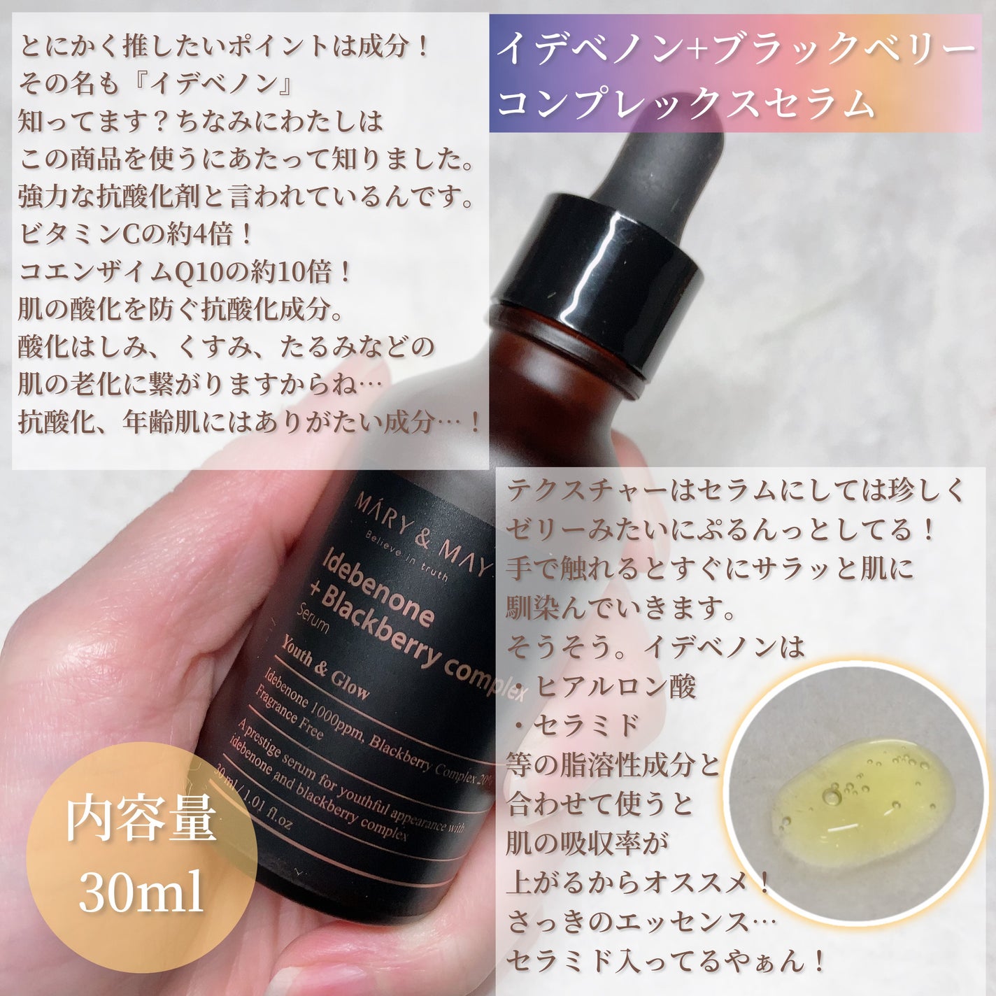 Idebenone+Blackberry complex serum/MARY&MAY/美容液を使ったクチコミ(6枚目)