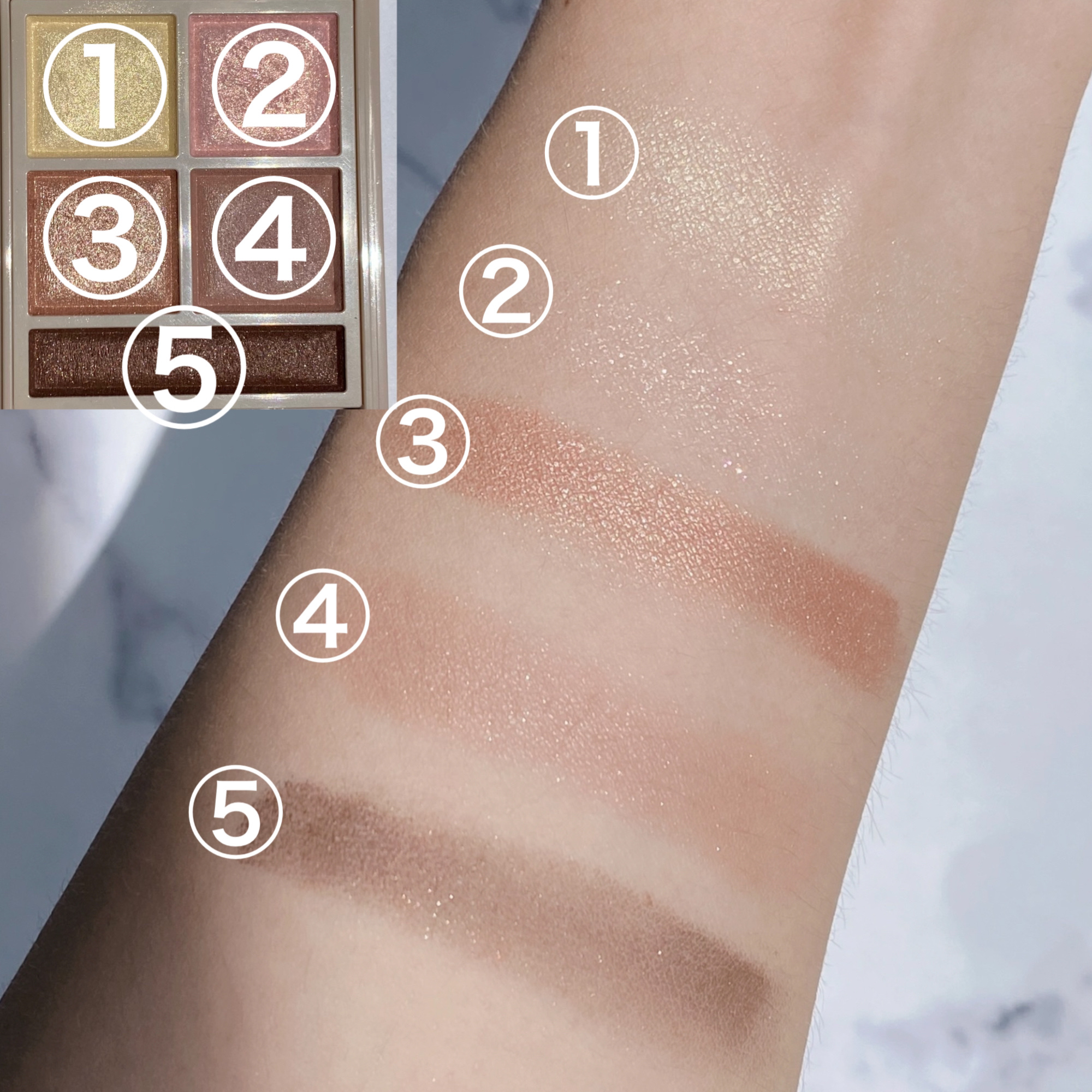 パノラマデザイン アイパレット BE-8 ピンクベージュ(限定)/Visée/アイシャドウパレットを使ったクチコミ（3枚目）