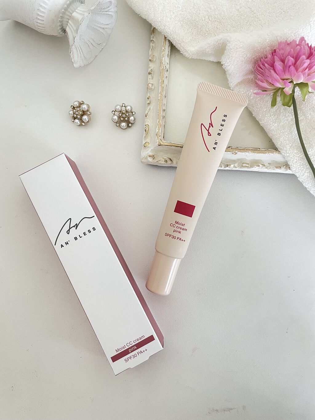 モイストCCクリーム ピンク/AN’BLESS/CCクリームを使ったクチコミ（1枚目）