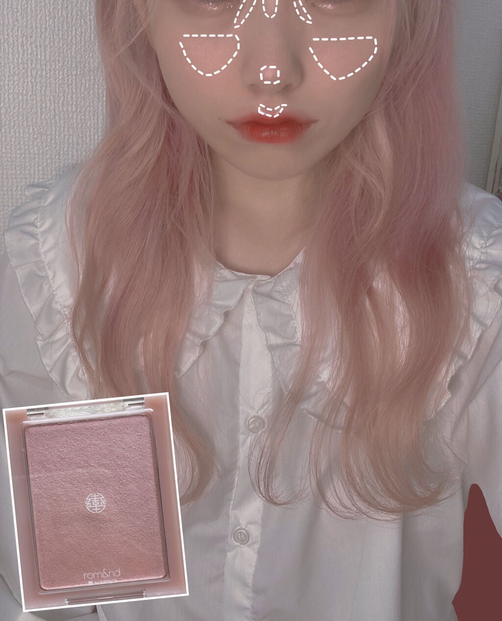 ヴェールライター/rom&nd/パウダーハイライトを使ったクチコミ(3枚目)