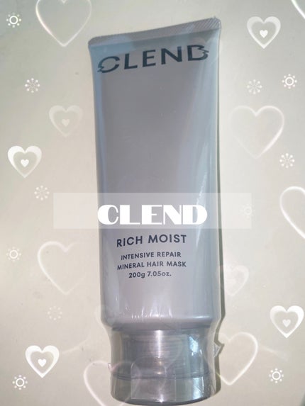 クレンド リッチモイスト インテンシブリペア ミネラル ヘアマスク/CLEND/ヘアマスク・ヘアパックを使ったクチコミ(1枚目)