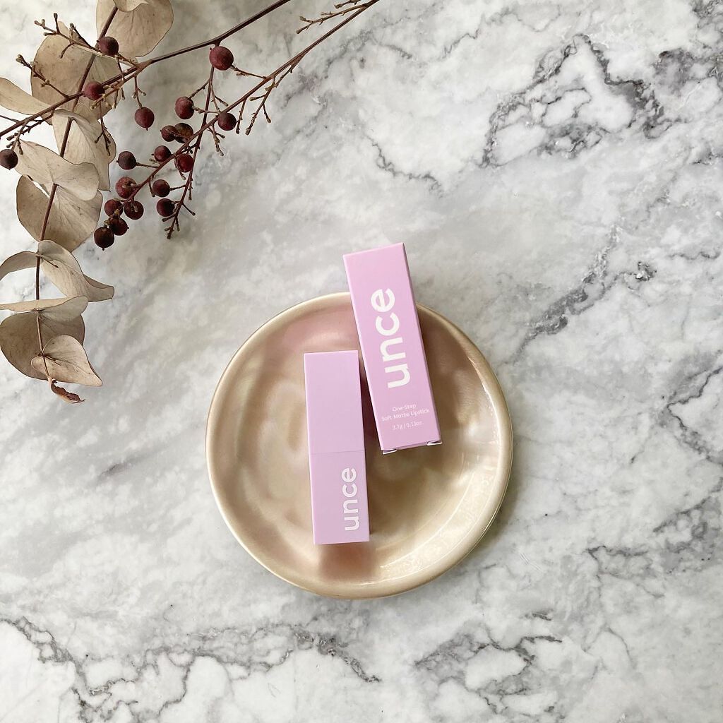 ワンステップソフトマットリップスティック/unce/口紅を使ったクチコミ（2枚目）