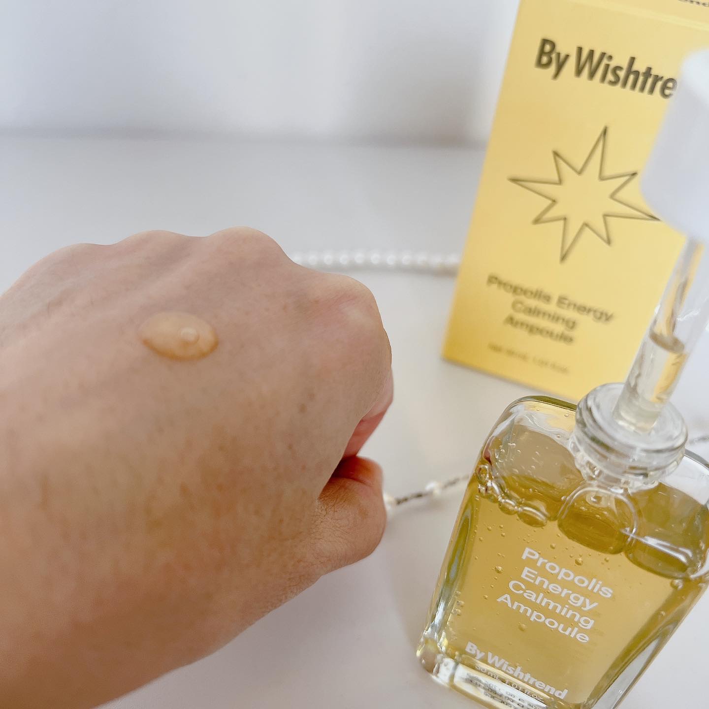 プロポリスエナジーカーミングアンプル/By Wishtrend/美容液を使ったクチコミ（3枚目）