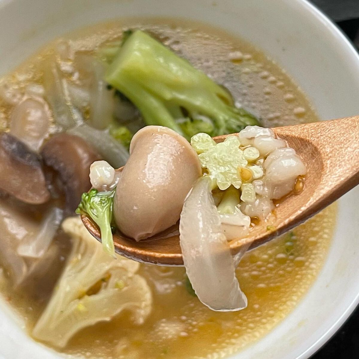 もち麦スープ/ラコックマルシェ/低糖質食品を使ったクチコミ(6枚目)