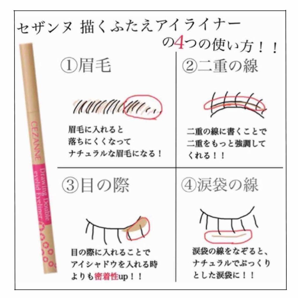 描くふたえアイライナー/CEZANNE/リキッドアイライナーを使ったクチコミ(1枚目)