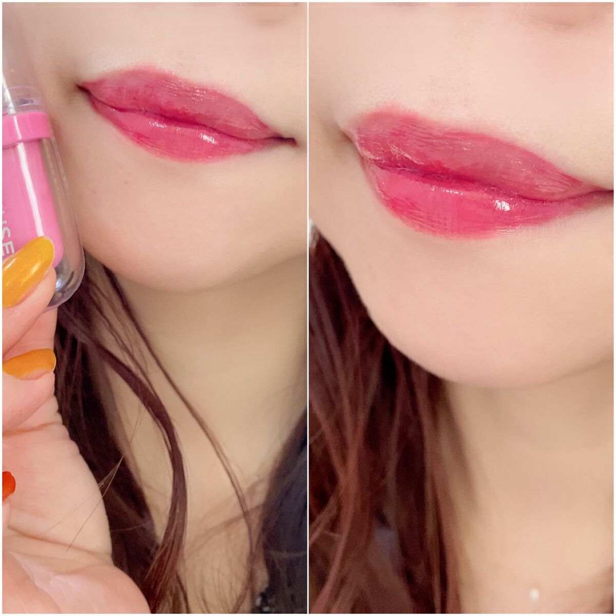 ジェルフィットティント 04 ローズミルク/AMUSE/リップティントを使ったクチコミ（3枚目）