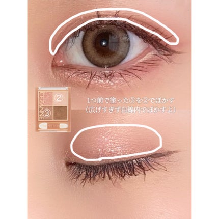 ベージュトーンアイシャドウ/CEZANNE/アイシャドウパレットを使ったクチコミ(4枚目)