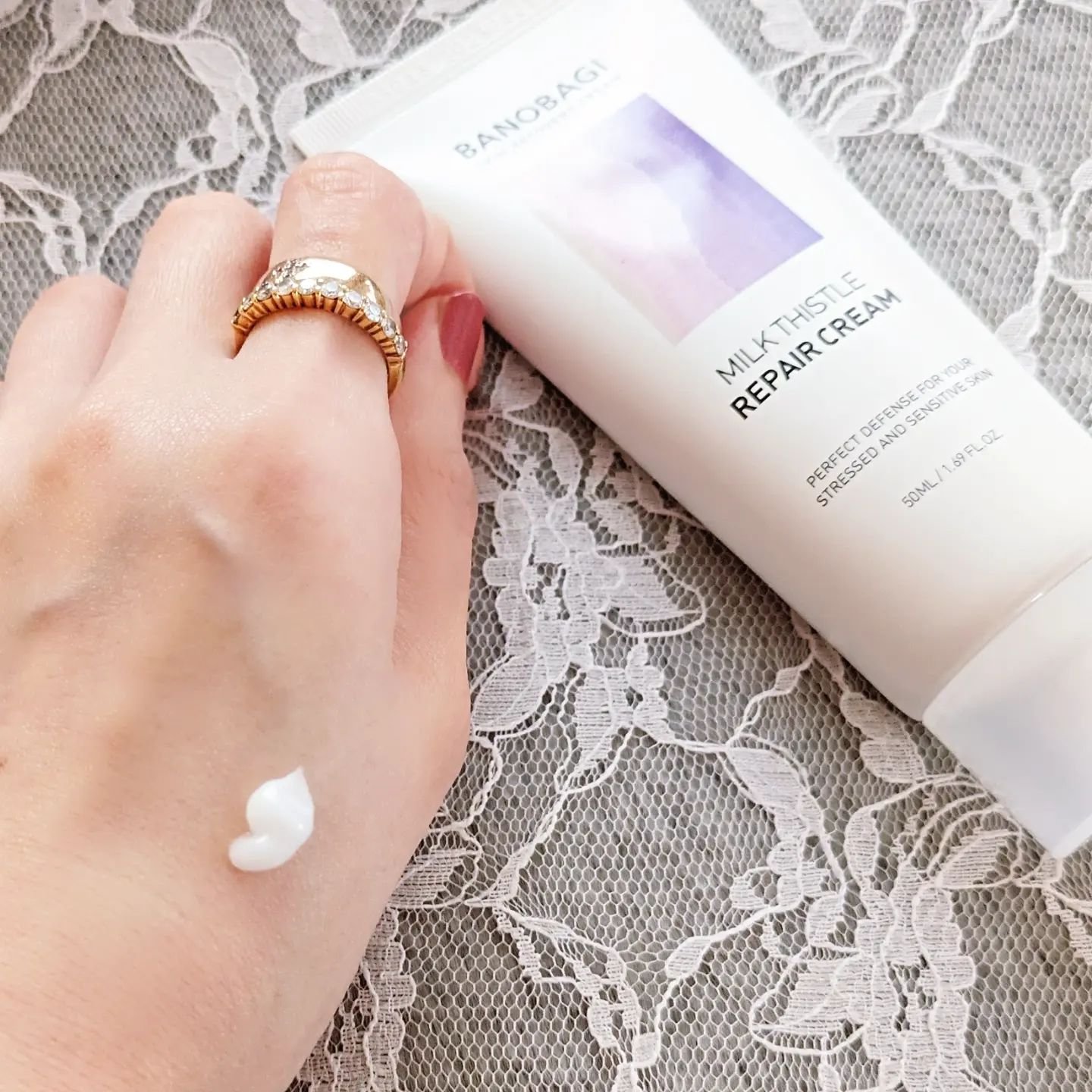 ミルクシスル リペアクリーム/BANOBAGI/フェイスクリームを使ったクチコミ（3枚目）