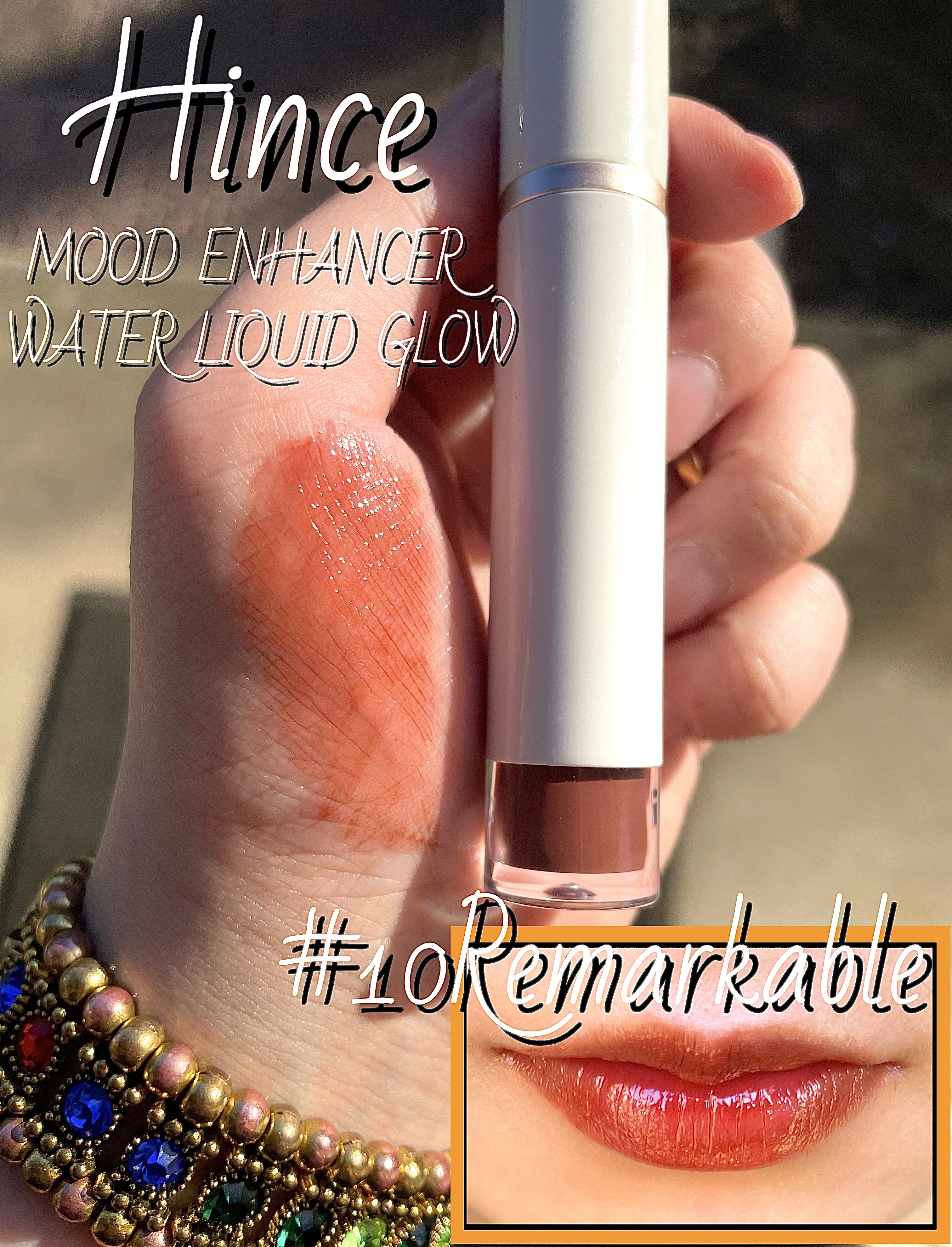 ムードインハンサーウォーターリキッドグロウ W010 リマーカブル(日本限定色)/hince/口紅を使ったクチコミ（1枚目）