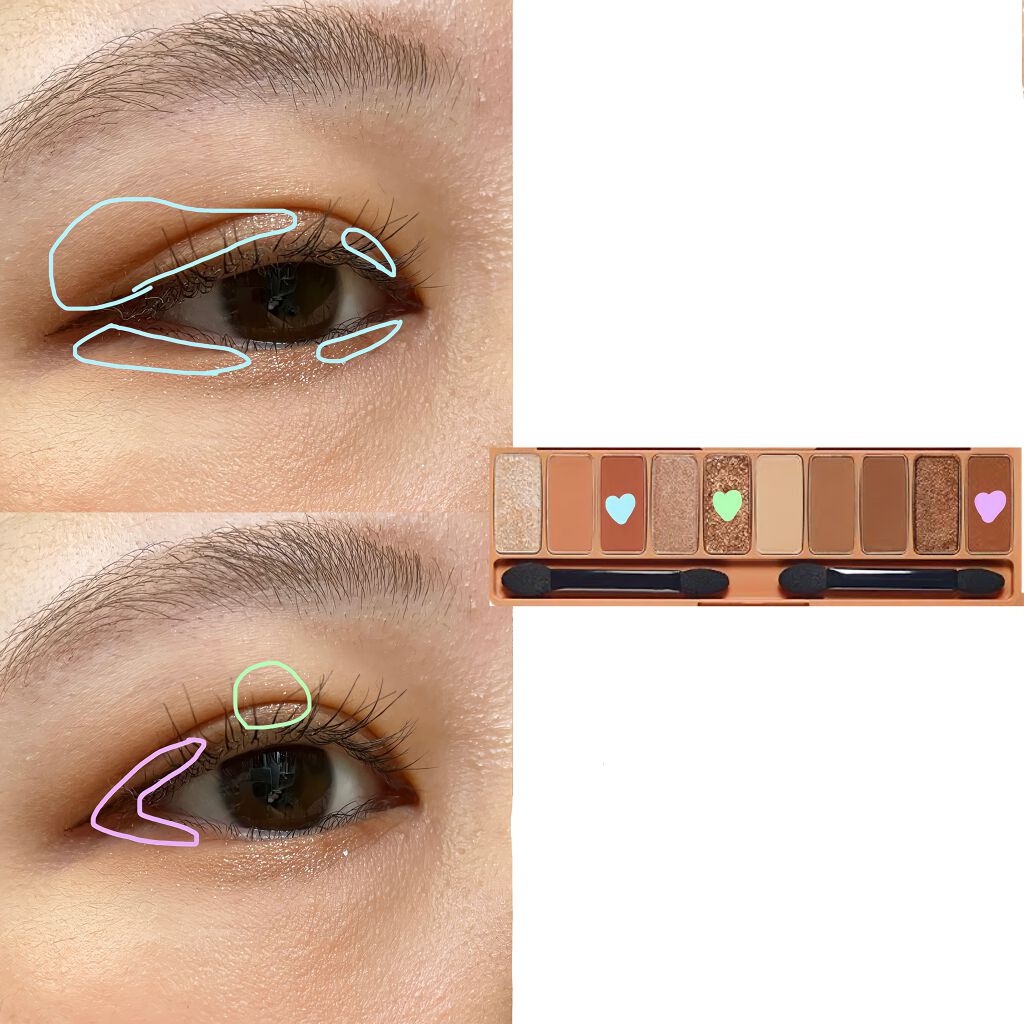 MP2wayアイクレヨン/セリア/スティックアイシャドウを使ったクチコミ（3枚目）