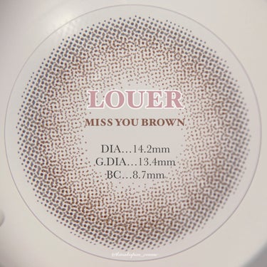 LOUER MISS YOU BROWN（ミスユーブラウン）/LOUER/カラーコンタクトレンズを使ったクチコミ（2枚目）