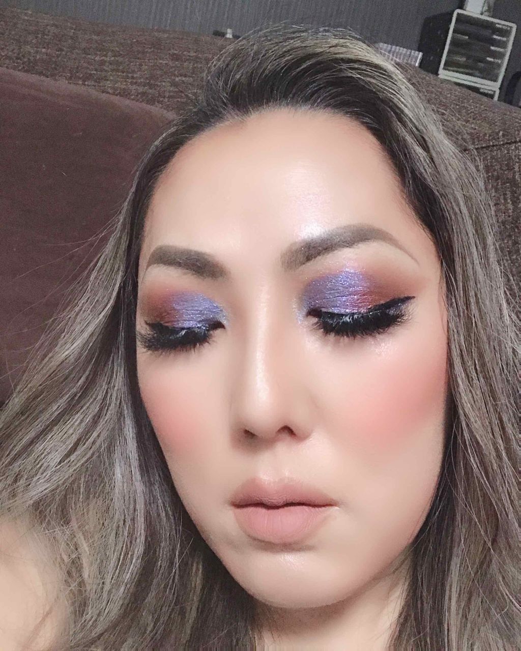 ゆっちゃん on LIPS 「#今日のメイク今日は青色で遊びたくてキラッとした青を使いブレン..」(1枚目)