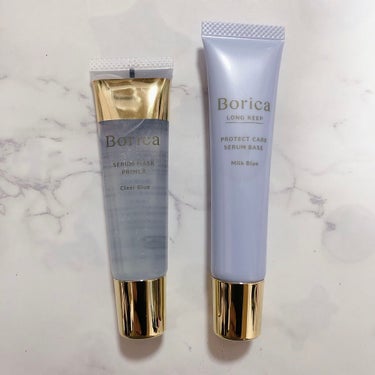 Borica くずれ防止 美容液ケアベース ミルクブルー SPF30 PA++のクチコミ「＊Borica　美容液マスクプライマークリアブルー
＊Borica　くずれ防止 美容液ケアベー.....」（1枚目）