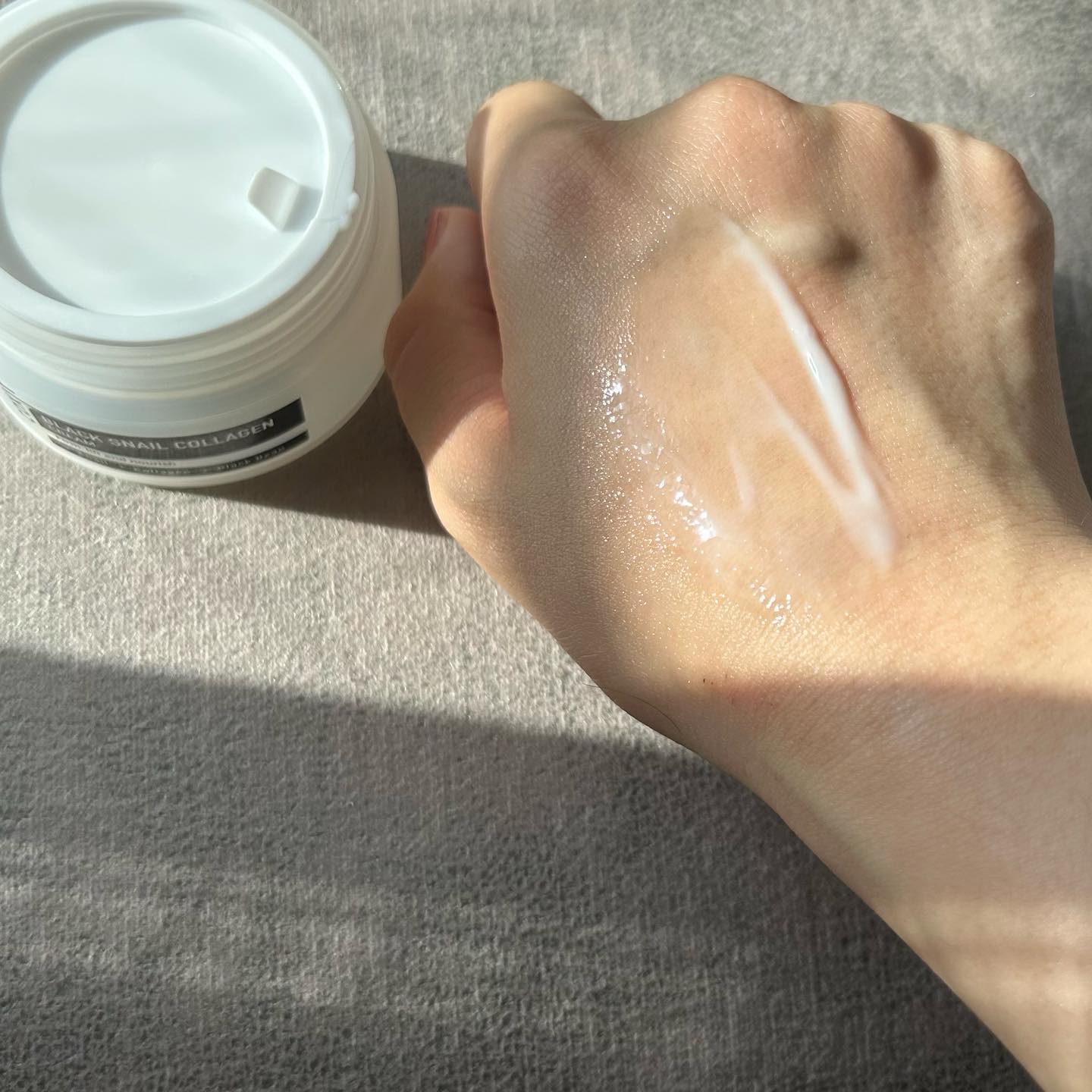 ブラックカタツムリコラーゲンクリーム/coxir/フェイスクリームを使ったクチコミ（3枚目）