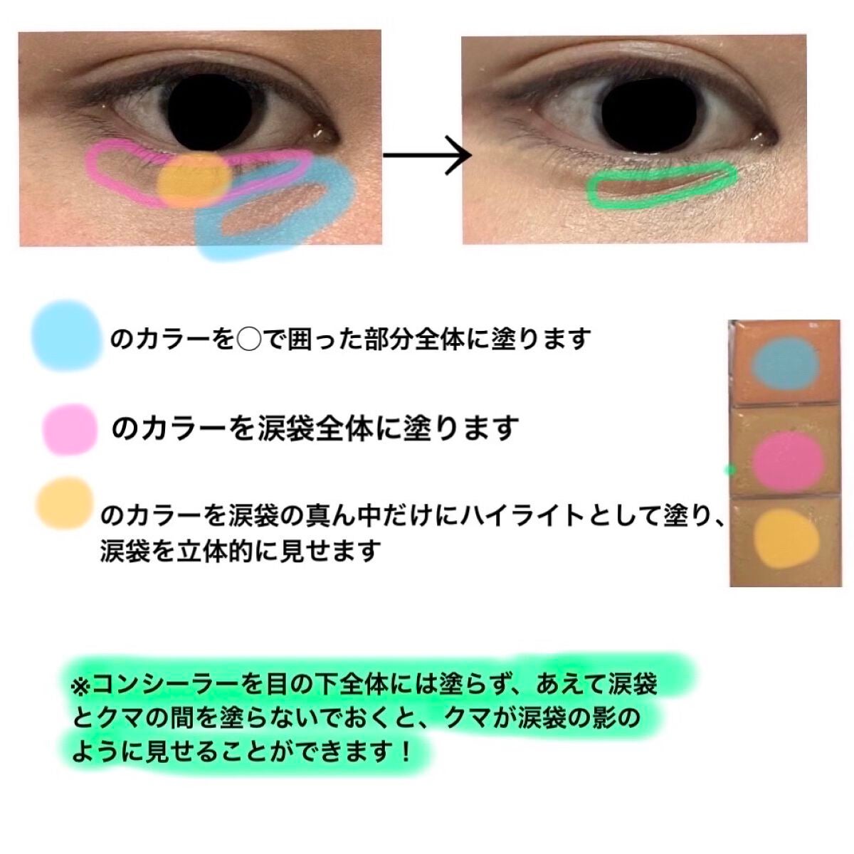 カラーミキシングコンシーラー/キャンメイク/パレットコンシーラーを使ったクチコミ(3枚目)