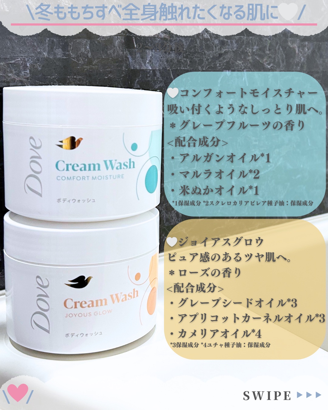 ダヴ クリームボディウォッシュ コンフォートモイスチャー/ダヴ/ボディソープを使ったクチコミ（3枚目）