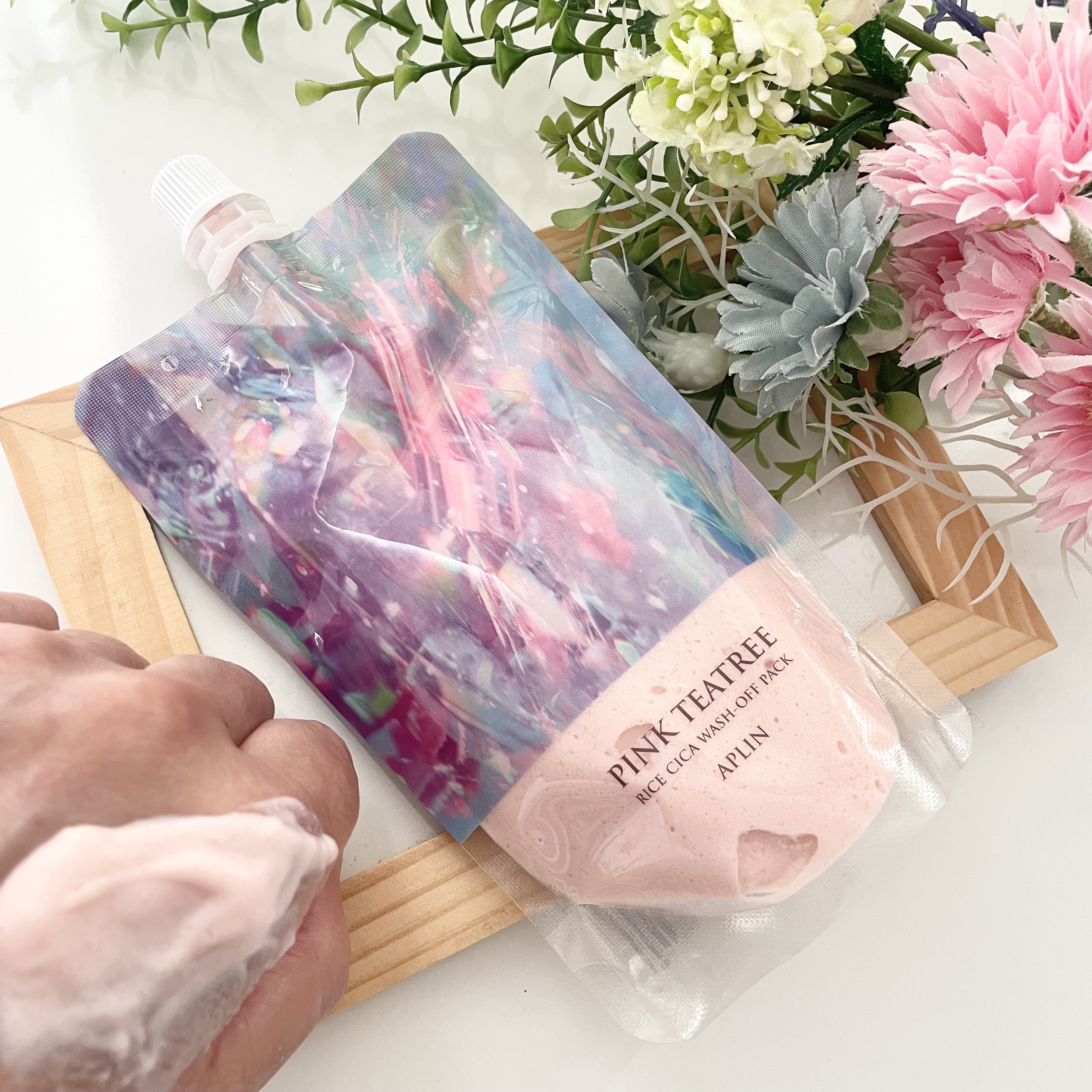 ピンクティーツリーライスシカウォッシュオフパック/APLIN/洗い流すパック・マスクを使ったクチコミ（3枚目）