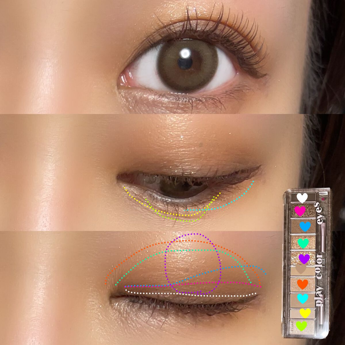 プレイカラー アイシャドウ/ETUDE/アイシャドウパレットを使ったクチコミ(2枚目)