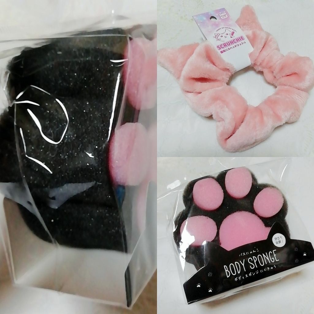 バスにゃんこ ボディスポンジ にくきゅう/キャンドゥ/バスグッズを使ったクチコミ（2枚目）